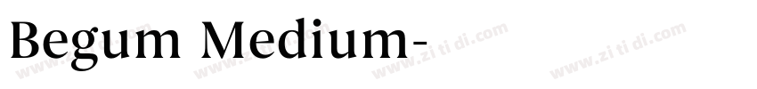 Begum Medium字体转换